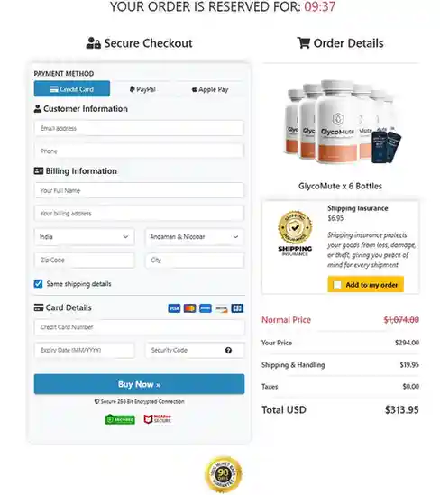 glycomute-checkoutpage